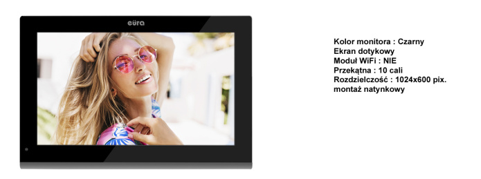 Eura Monitor wideodomofonu VDA-11C5 WiFi 10''